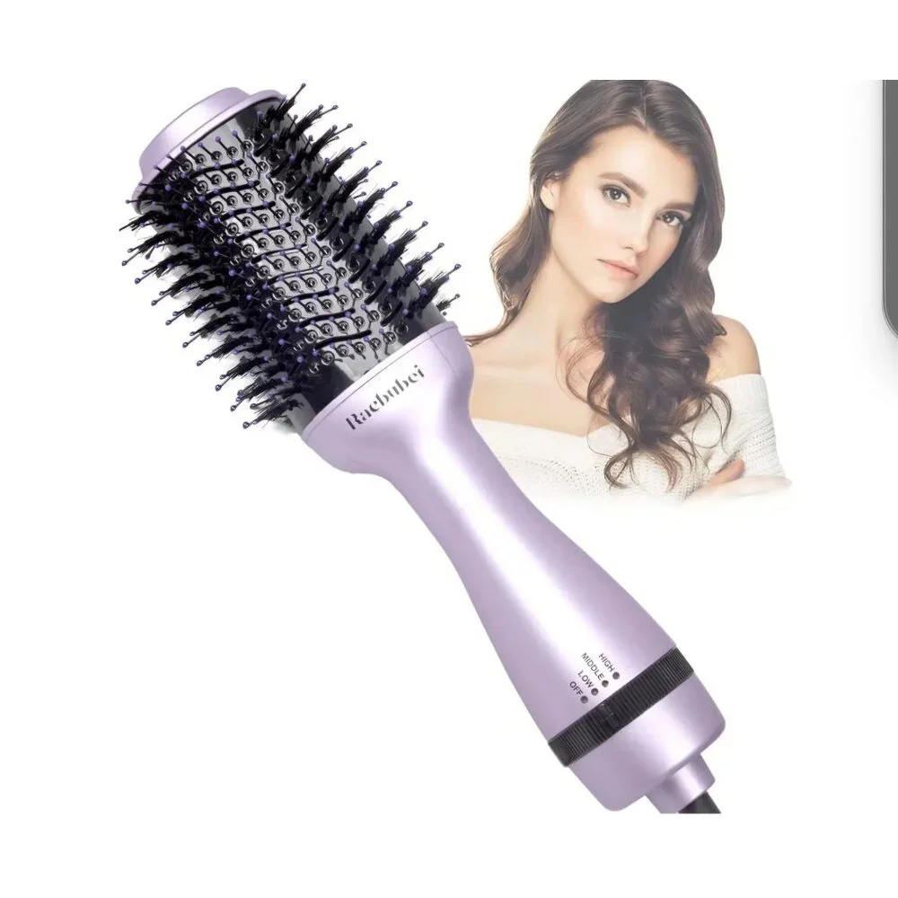 3-In-1 Hair Dryer Volumizer Brush Adjustable Temperature Speed Ionic Heat Purple - Picture 8 of 8